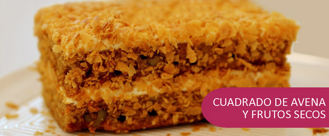 cuadrado de avena y frutos secos